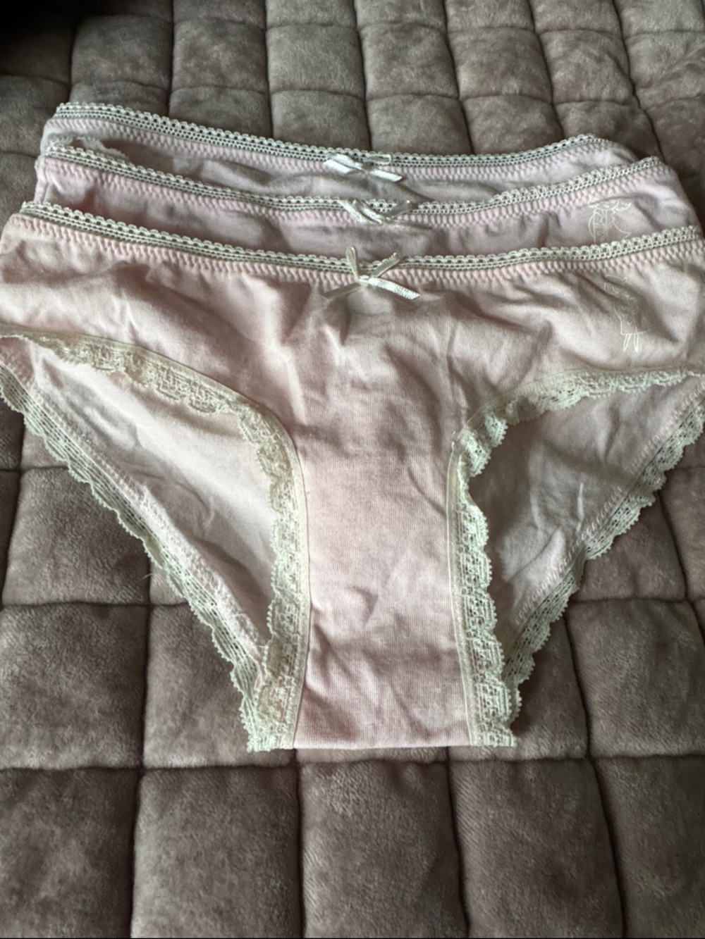 Under cover girls Lace-Trim Cotton Bikini Panties - Light Pink (3 Pack)